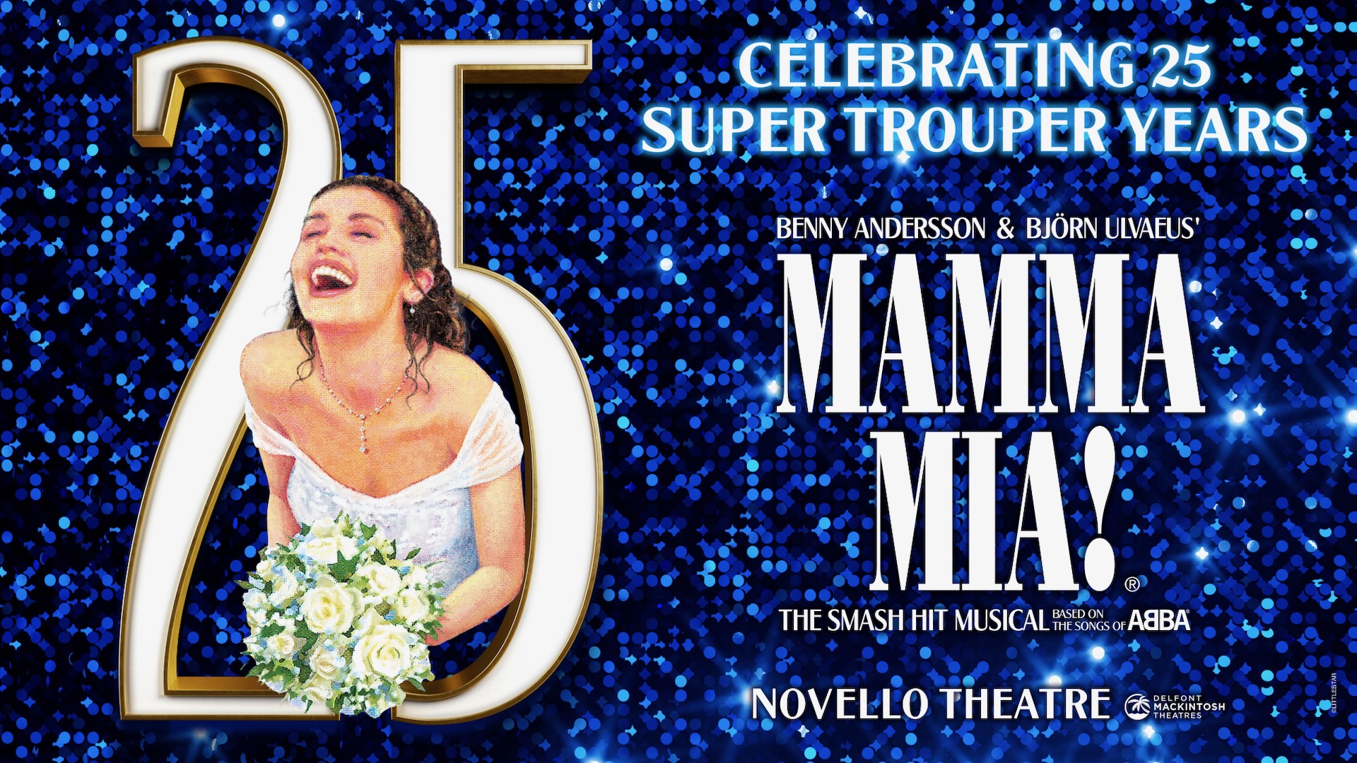 25th Mamma Mia! anniversary artwork