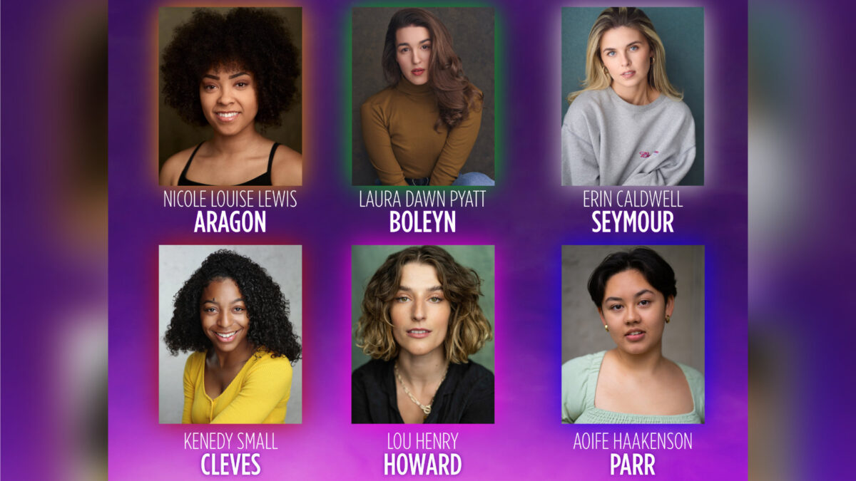 Headshots of the new cast of Six The Musical on tour
