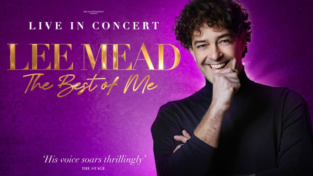 Lee Mead smiles for the camera in artwork for his tour