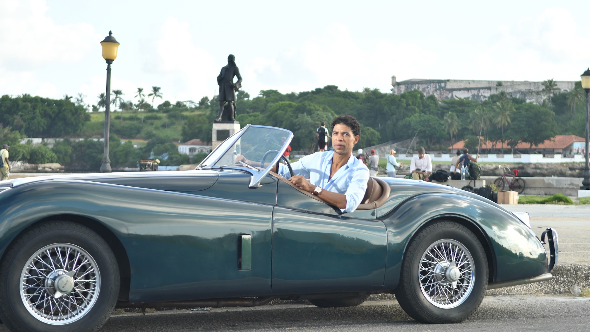 Carlos Acosta CBE in his car in Havana.