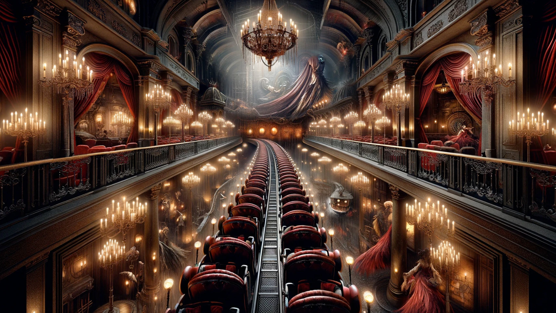 Phantom of The Opera theme park ride concept