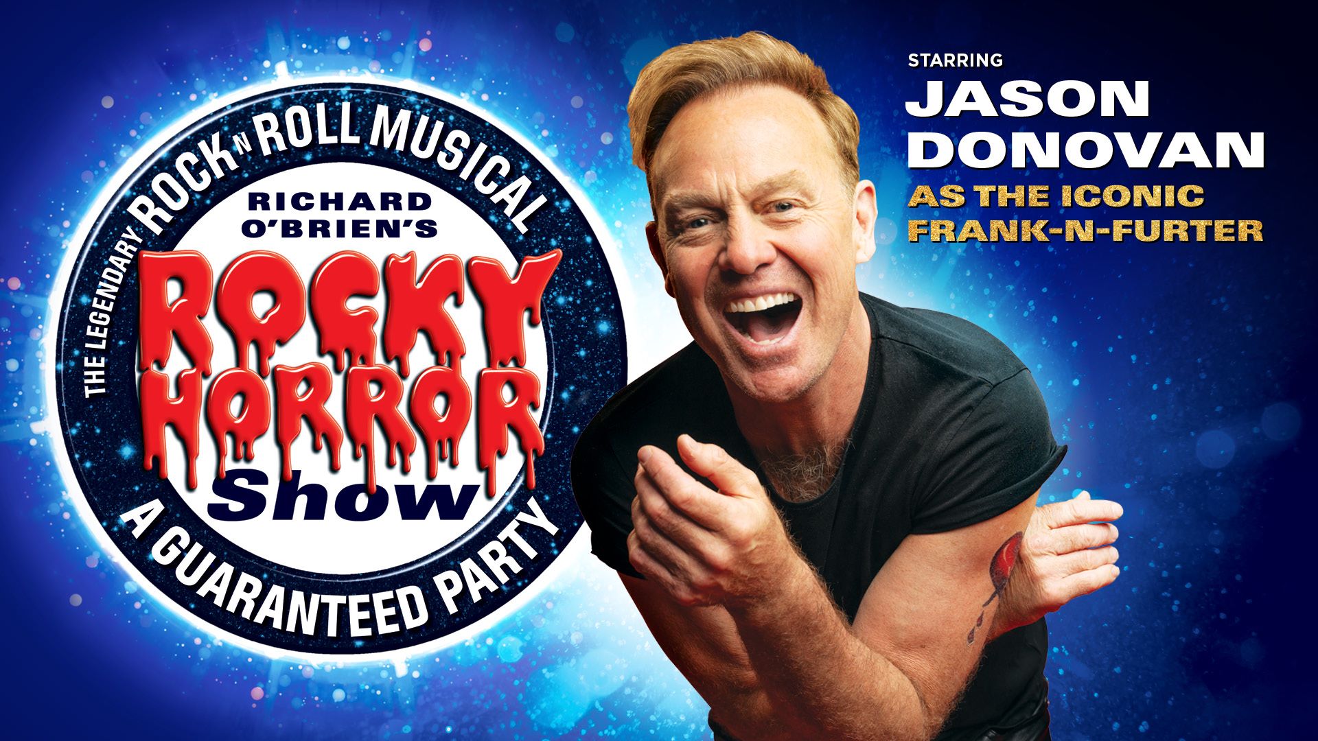Jason Donovan in The Rocky Horror Picture Show poster